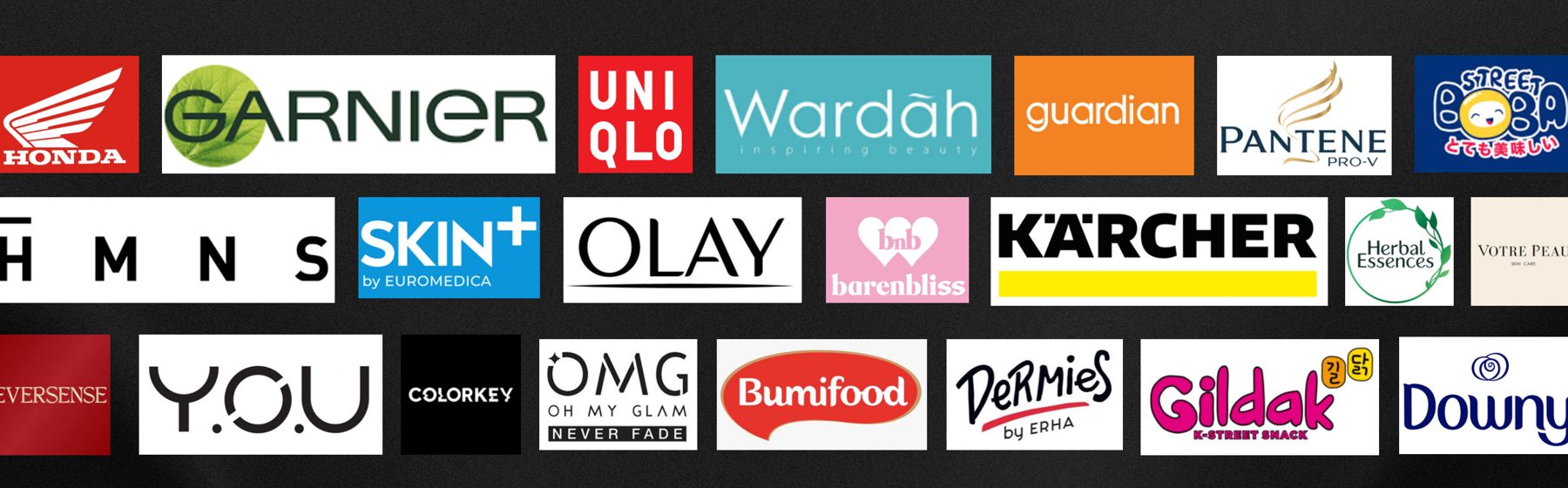 Client logo matrix — brands AtoZ Management has worked with